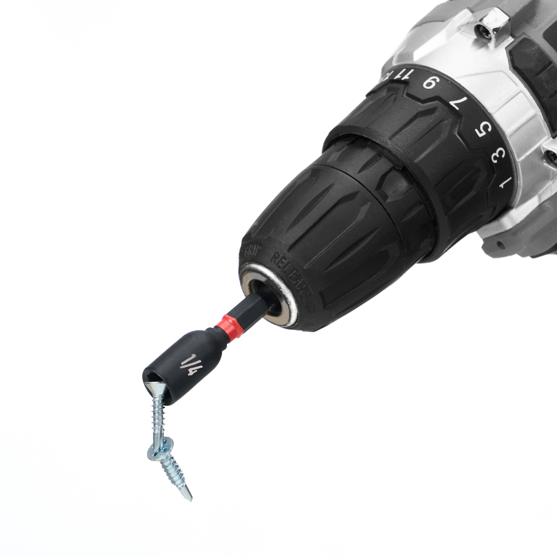 1/4" Impact Nut Driver, Magnetic Tip, 1-7/8" Length, 1 pc