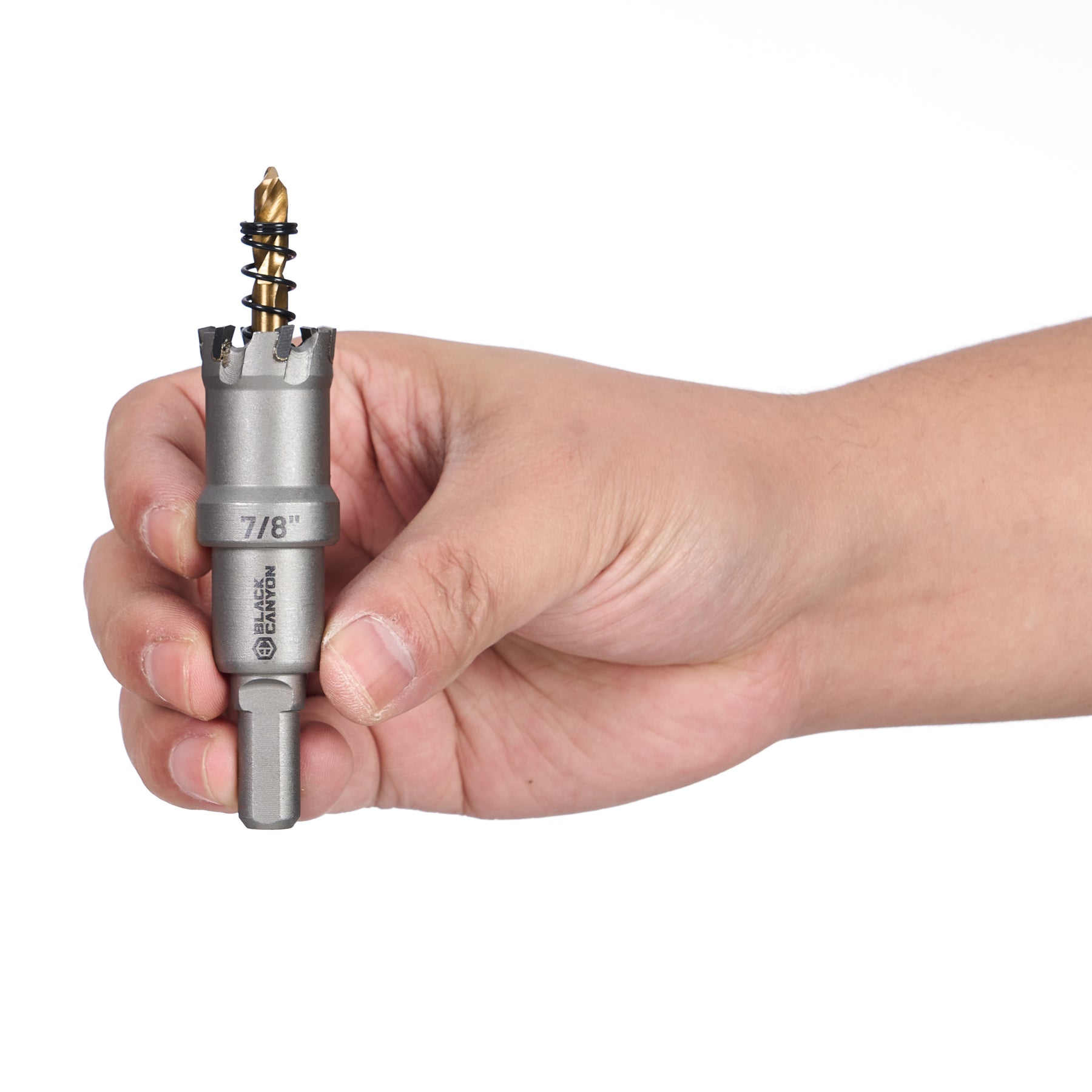 7/8" Carbide Hole Saw, 3-Flat Shank, 1 pc