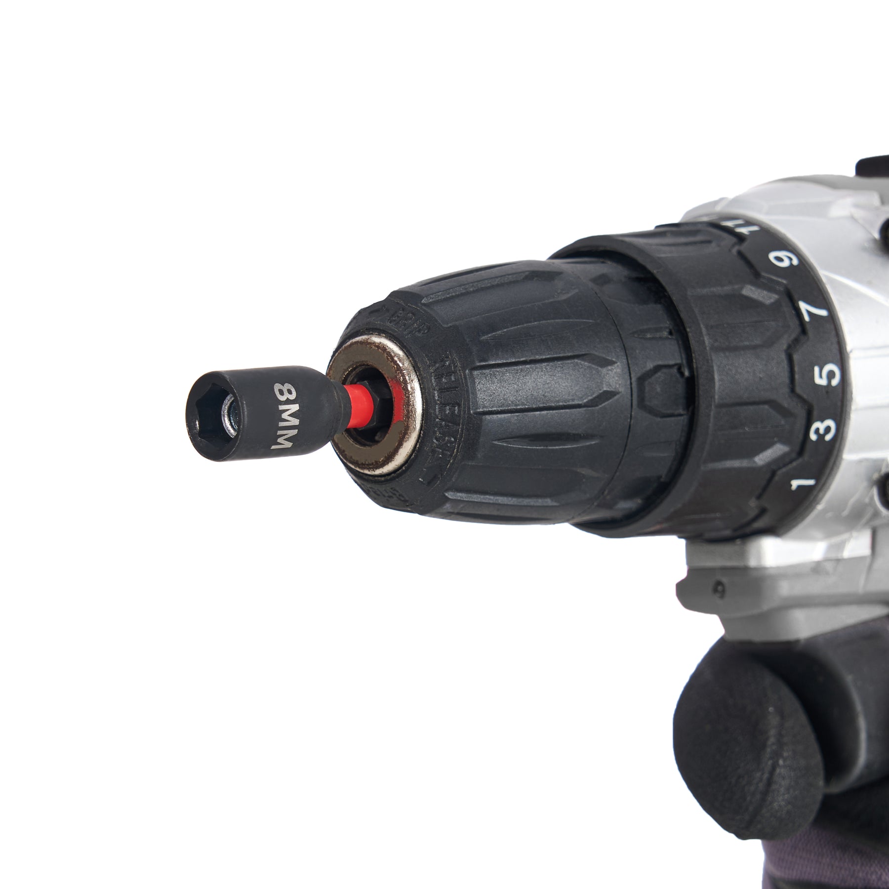 8mm Impact Nut Driver, Magnetic Tip, 1-7/8" Length, 1 pc