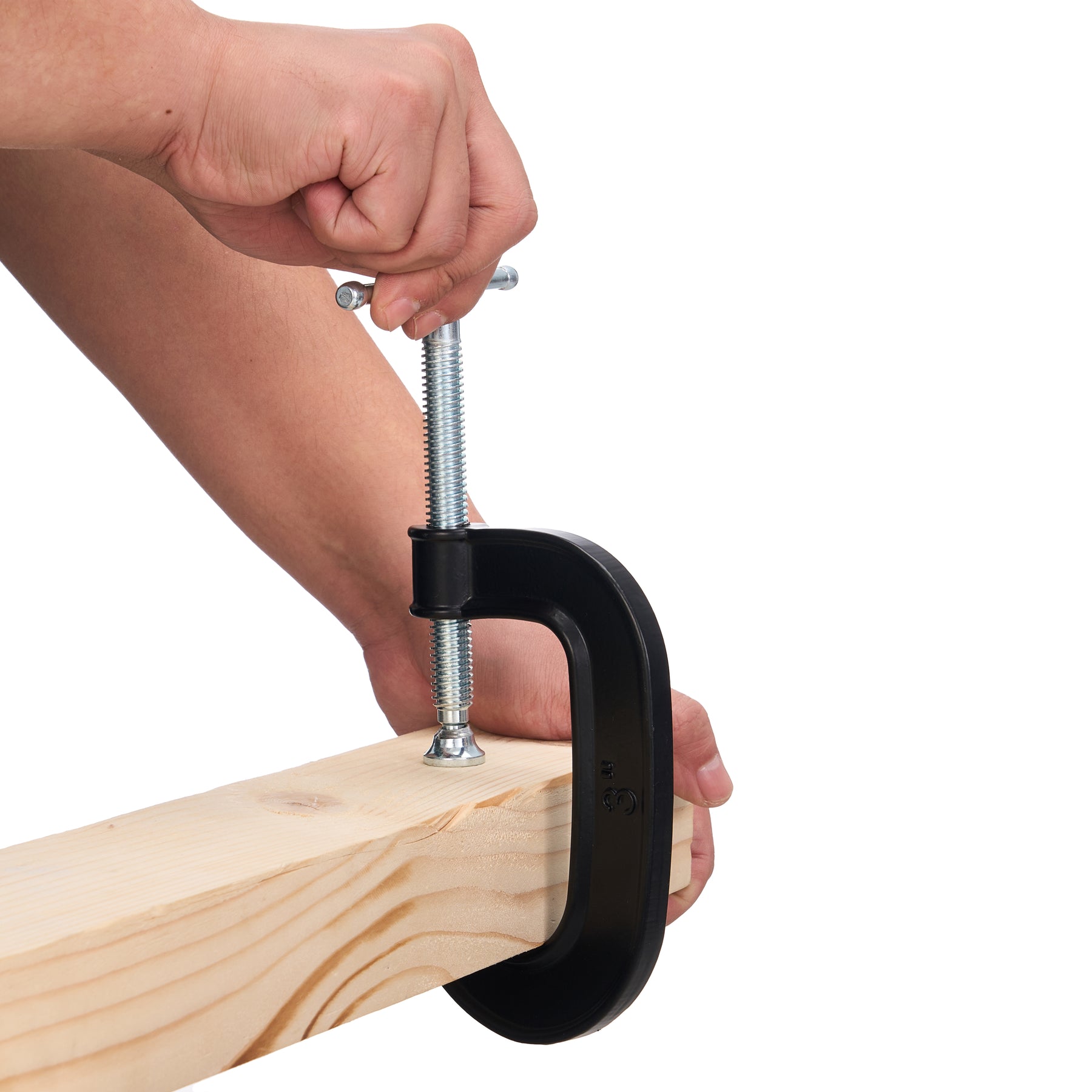 3" C Clamp w/ Swivel Handle, 1400lb Clamping Force