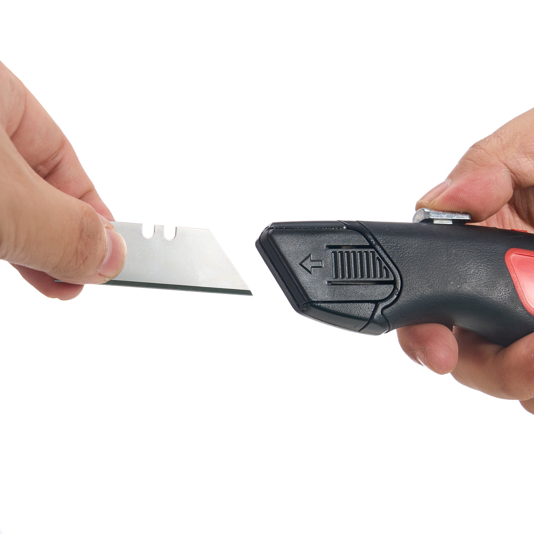 Utility Knife, Auto-Retract, Black & Red