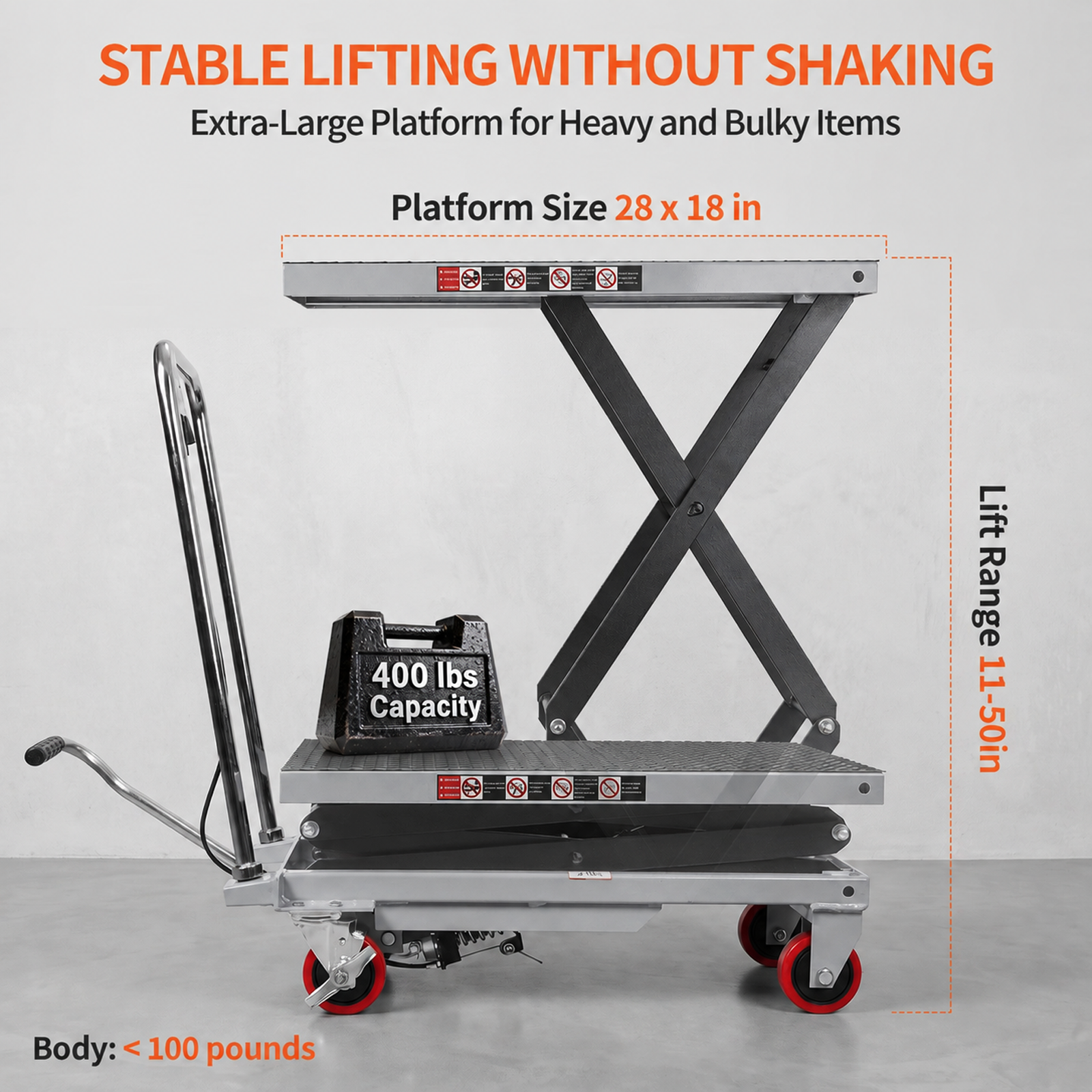 Hydraulic Lift Table Cart