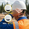 Front Brim Safety Helmet, White-8pcs