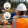 Vented Front Brim Safety Helmet, White-8pcs
