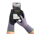 Sandy Nitrile Dipped Knit Gloves, S/7, Gray / Black, 12 Pairs
