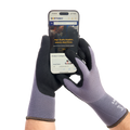 Sandy Nitrile Dipped Knit Gloves, M/8, Gray / Black, 12 Pairs