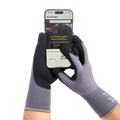 Sandy Nitrile Dipped Knit Gloves, L/9, Gray / Black, 12 Pairs