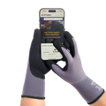 Sandy Nitrile Dipped Knit Gloves, XL/10, Gray / Black, 12 Pairs