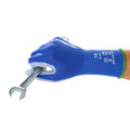 Polyurethane Dipped Knit Gloves, 18ga, S/7, Blue/Gray, 12-Pairs