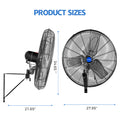 24" Blade Dia, 6600/5500/4500 cfm, 120V, 1/8 Motor HP