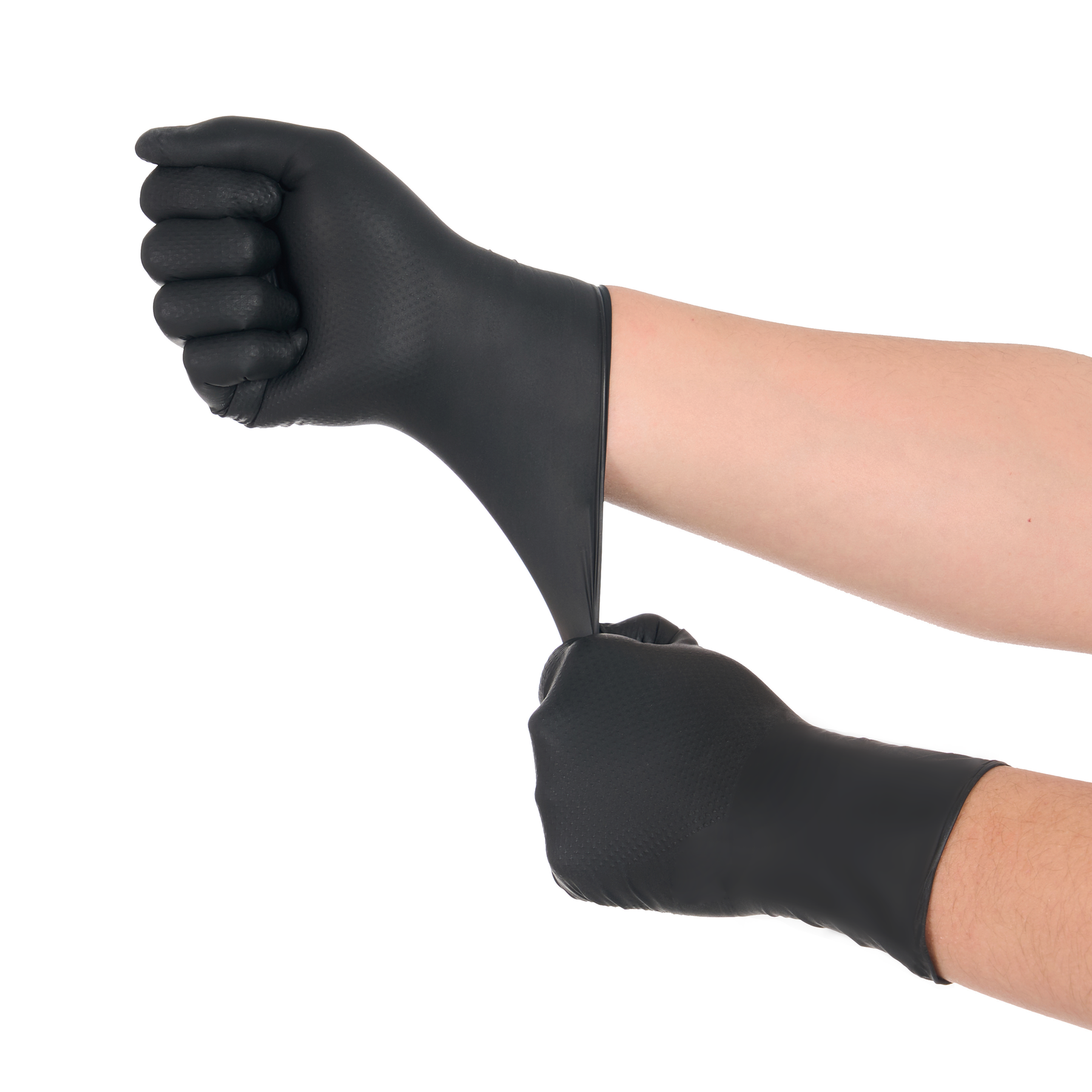 Disposable Nitrile Gloves, 8 mil, Diamond, Black, XL/10, 100 count