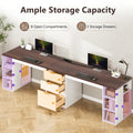 Double Workstation, White