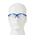 Half-Frame Safety Glasses, Clear Lens, Anti-Scratch, Anti-Fog, Blue