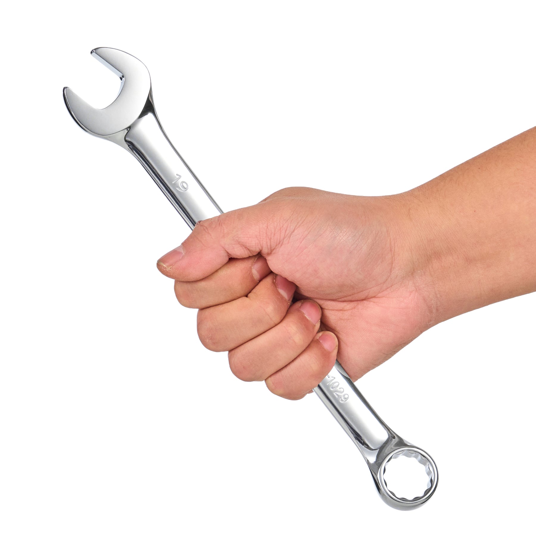 19mm Combination Wrench, 12-Point Box End & Hex Opening