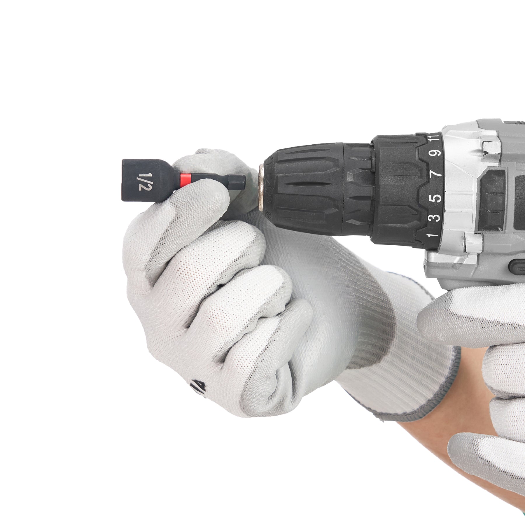 1/2" Impact Nut Driver, Magnetic Tip, 1-7/8" Length, 1 pc