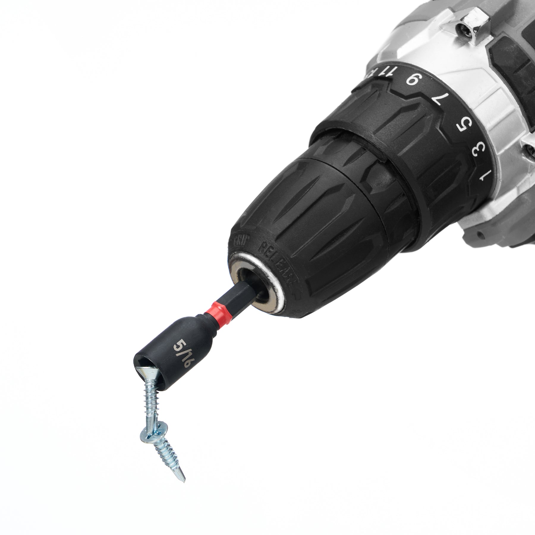 5/16" Impact Nut Driver, Magnetic Tip, 1-7/8" Length, 1 pc