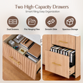 Height-adjustable Desk, Natural Wood Color