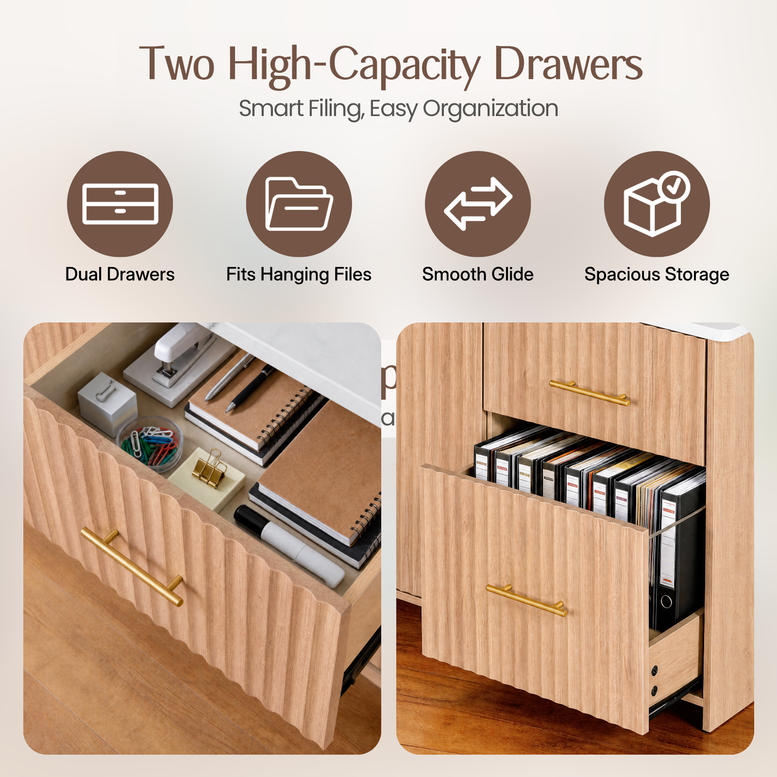 Height-adjustable Desk, Natural Wood Color