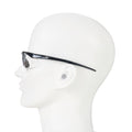 Safety Glasses, Half-Frame, Clear Lens, Anti-Scratch/Anti-Fog, Black