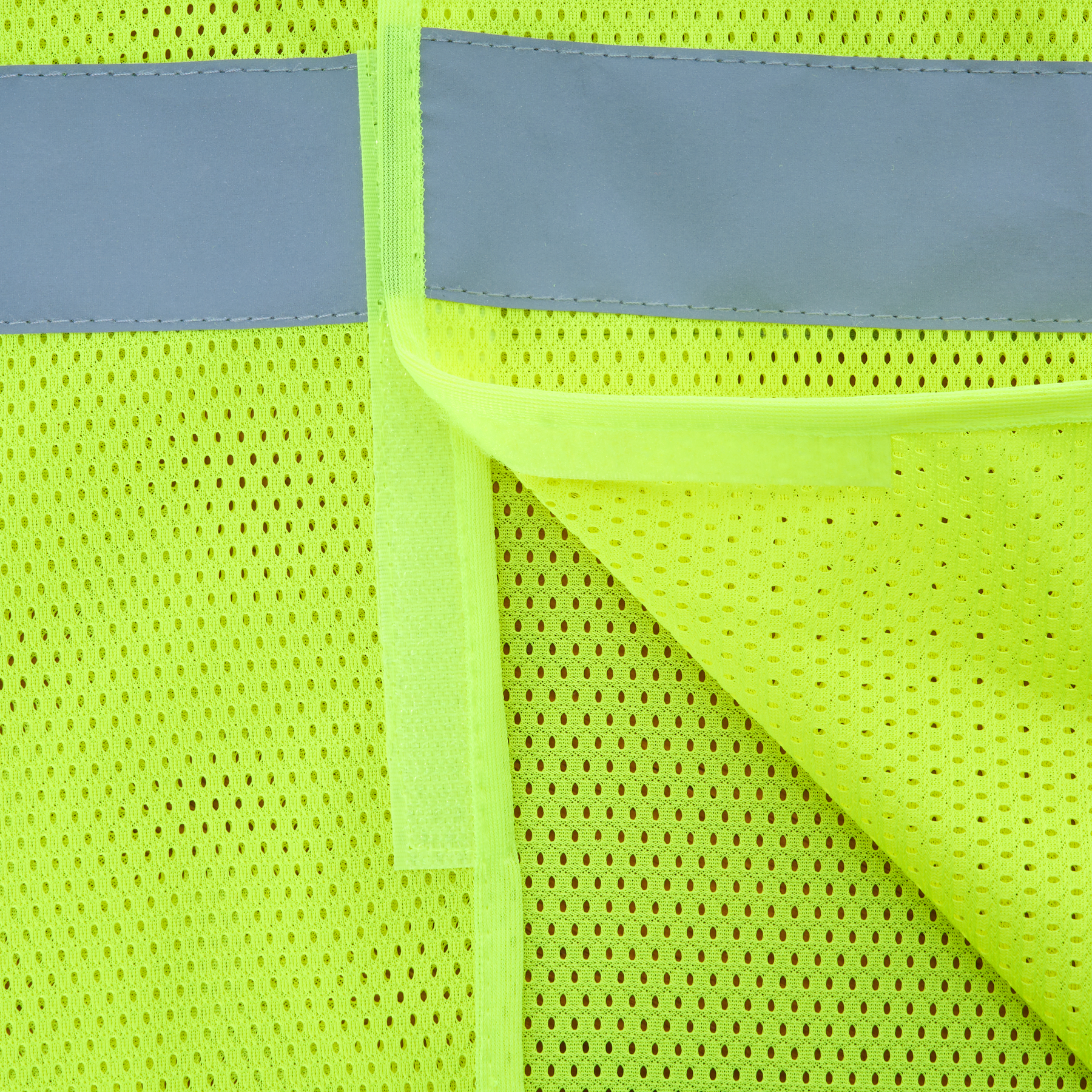 High-Visibility Vest, ANSI Class 2, Lime, 2XL, Hook-and-Loop, Bag of 10