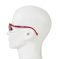 Half-Frame Safety Glasses, Clear Lens, Anti-Scratch, Anti-Fog, Red