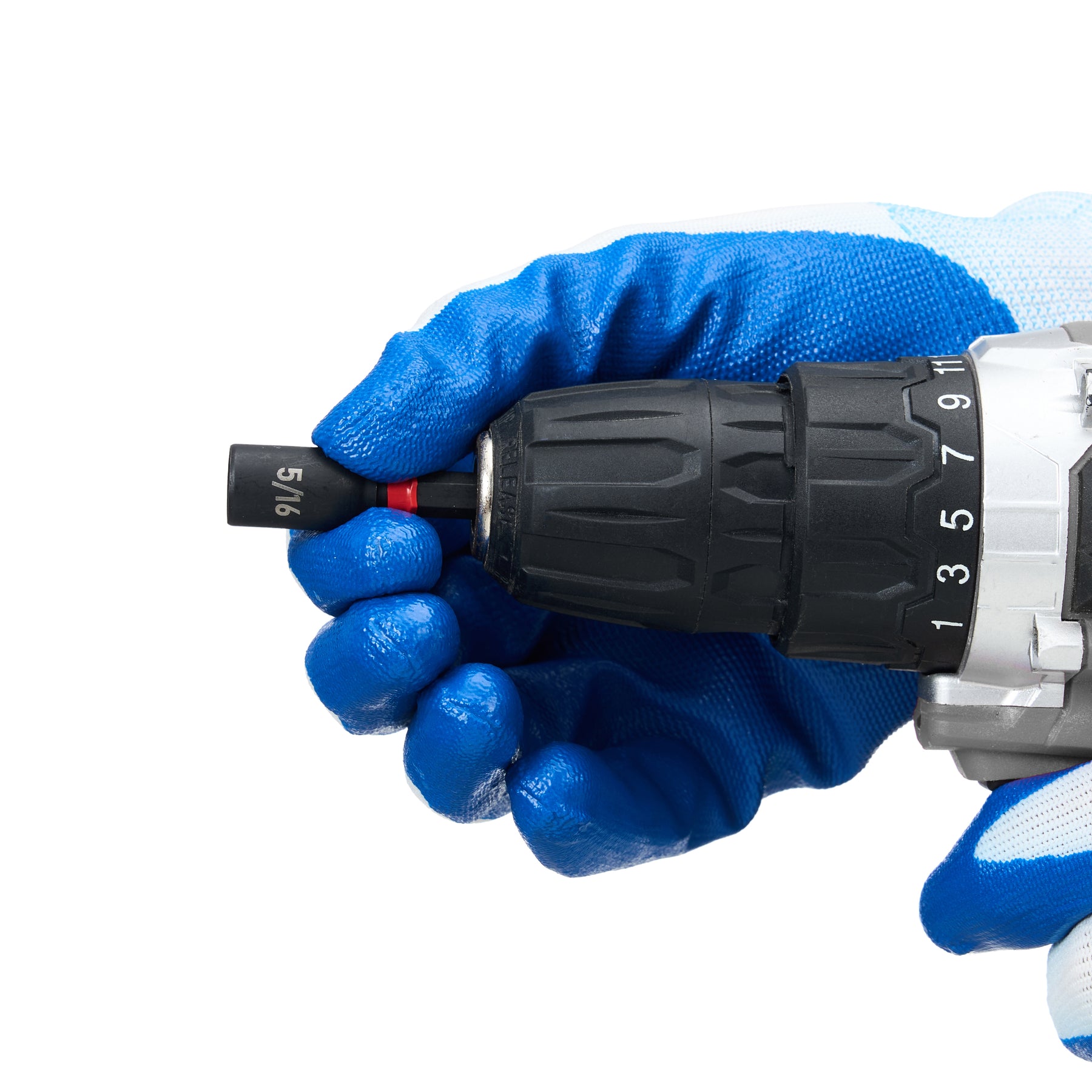 5/16" Impact Nut Driver, Magnetic Tip, 1-7/8" Length, 1 pc