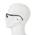 Half-Frame Safety Glasses, Clear, Anti-Scratch, Anti-Fog, Black