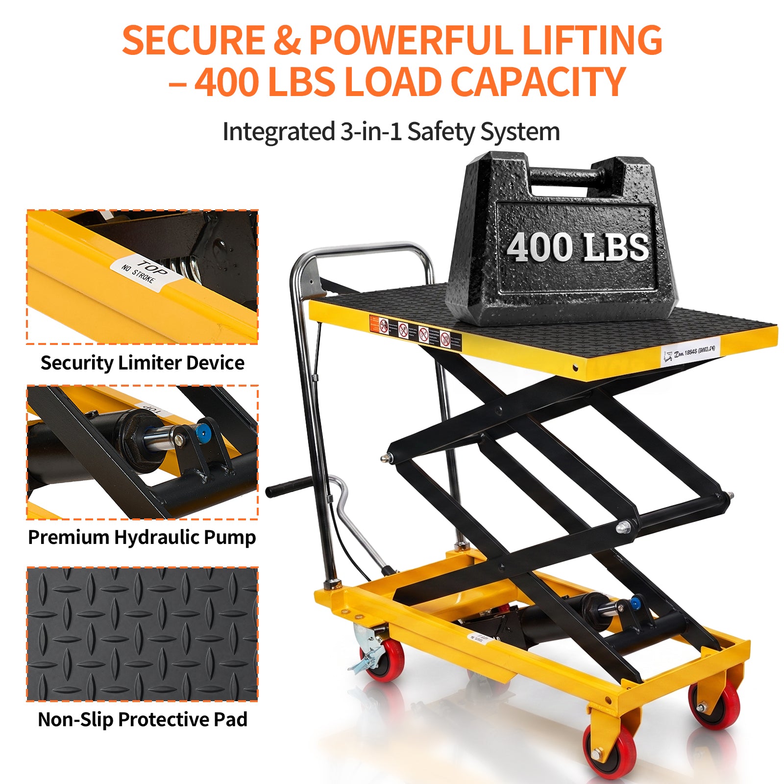 Hydraulic Lift Table Cart