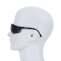 Half-Frame Safety Glasses, Smoke, Anti-Scratch, Anti-Fog, Black