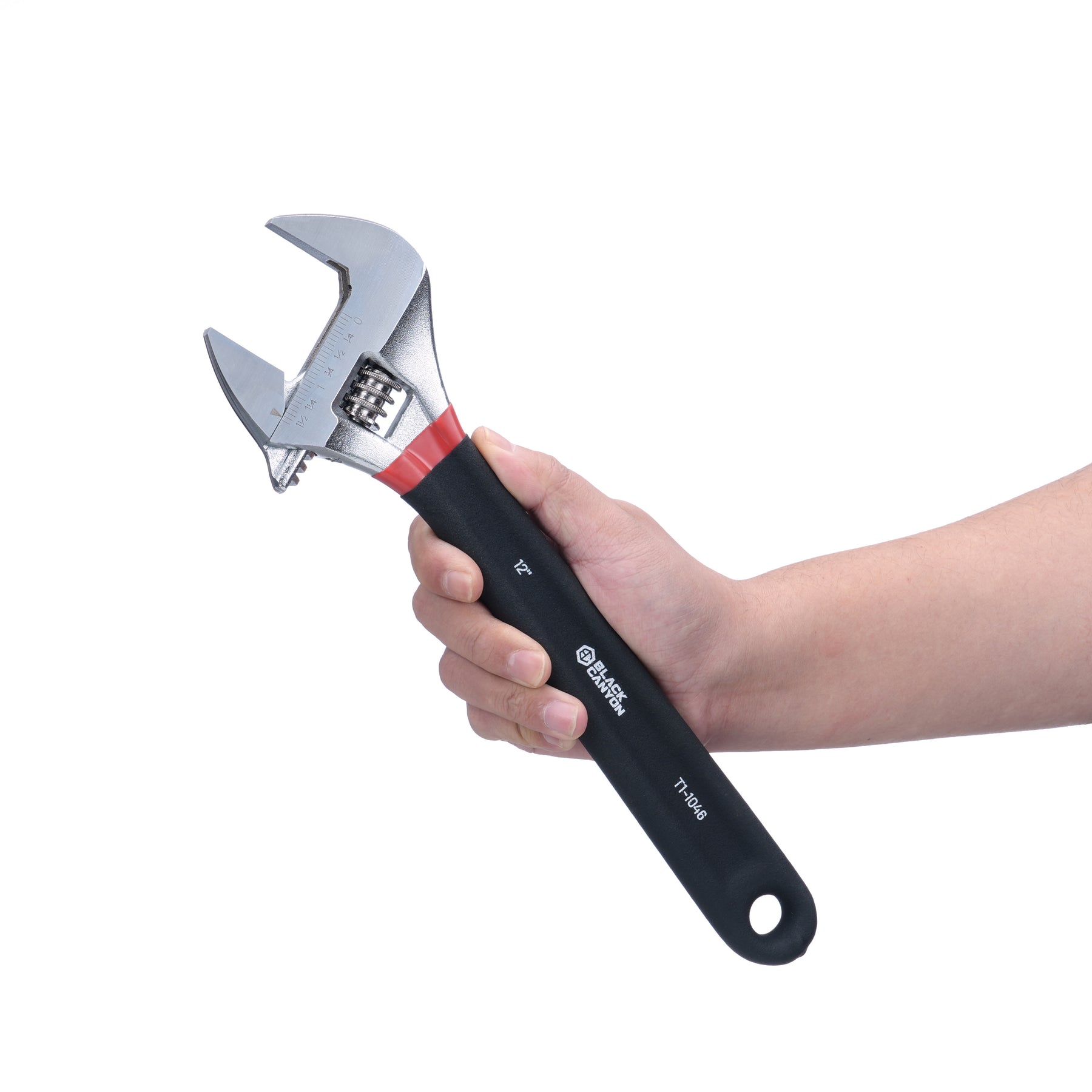 12" Adjustable Wrench w/ Comfort Grip, 1-5/8" Jaw Capacity