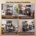 NORTHSKY 3D Printer Stand with Filament Storage – Tall 60" Heavy Duty Metal 3D Printer Table Desk with Power Strip & Pegboard Panel, Enforced X-Bracket Stability for Workshop, Studio, Office, Brown