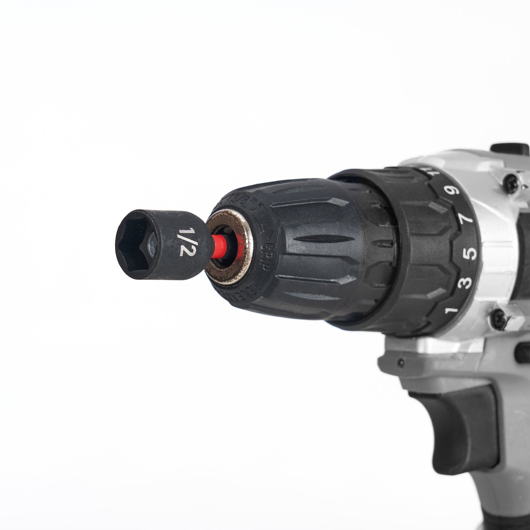 1/2" Impact Nut Driver, Magnetic Tip, 1-7/8" Length, 1 pc