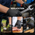6 mil Disposable Nitrile Gloves, Black, Grain Grip, Small, 100 ct