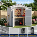 NORTHSKY Outdoor Storage Shed, 6 x 4.5 FT Plastic Storage Shed with Floor