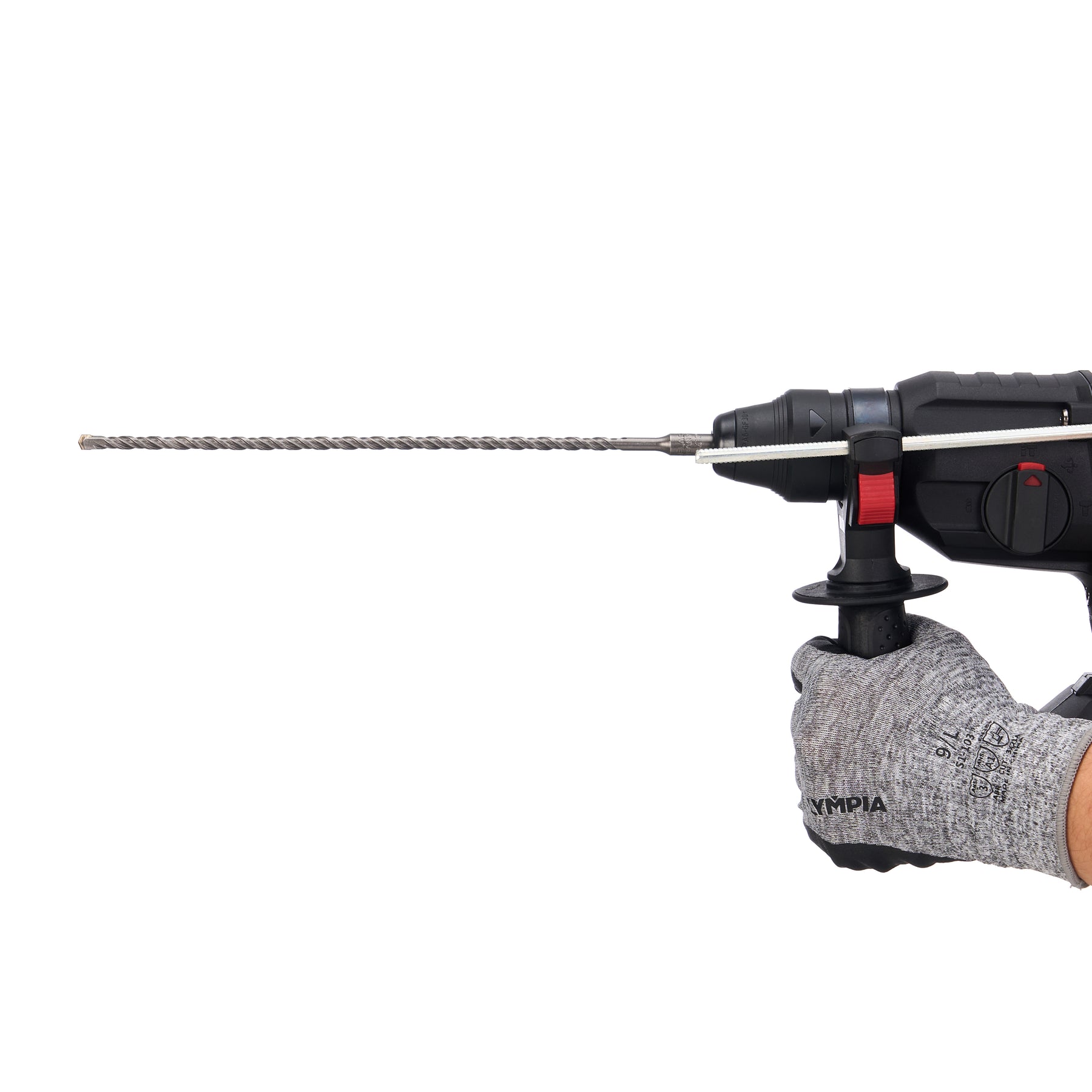 Rotary Hammer Drill Bit, Concrete, 1/4 in x 12 in SDS-Plus, 1 pc