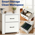 Compact Height-Adjustable Desk, White