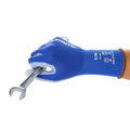Polyurethane Dipped Knit Gloves, 18ga, M/8, Blue/Gray, 12-Pairs