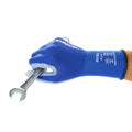 Polyurethane Dipped Knit Gloves, 18ga, XL/10, Blue/Gray, 12-Pairs