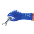 Polyurethane Dipped Knit Gloves, 18ga, XXL/11, Blue/Gray, 12-Pairs