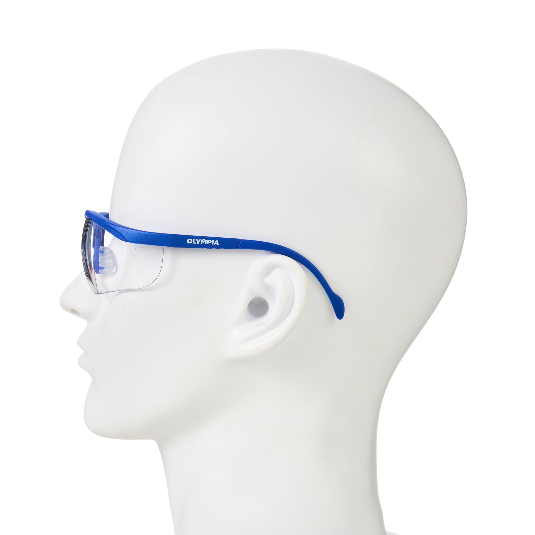 Half-Frame Safety Glasses, Clear Lens, Anti-Scratch, Anti-Fog, Blue