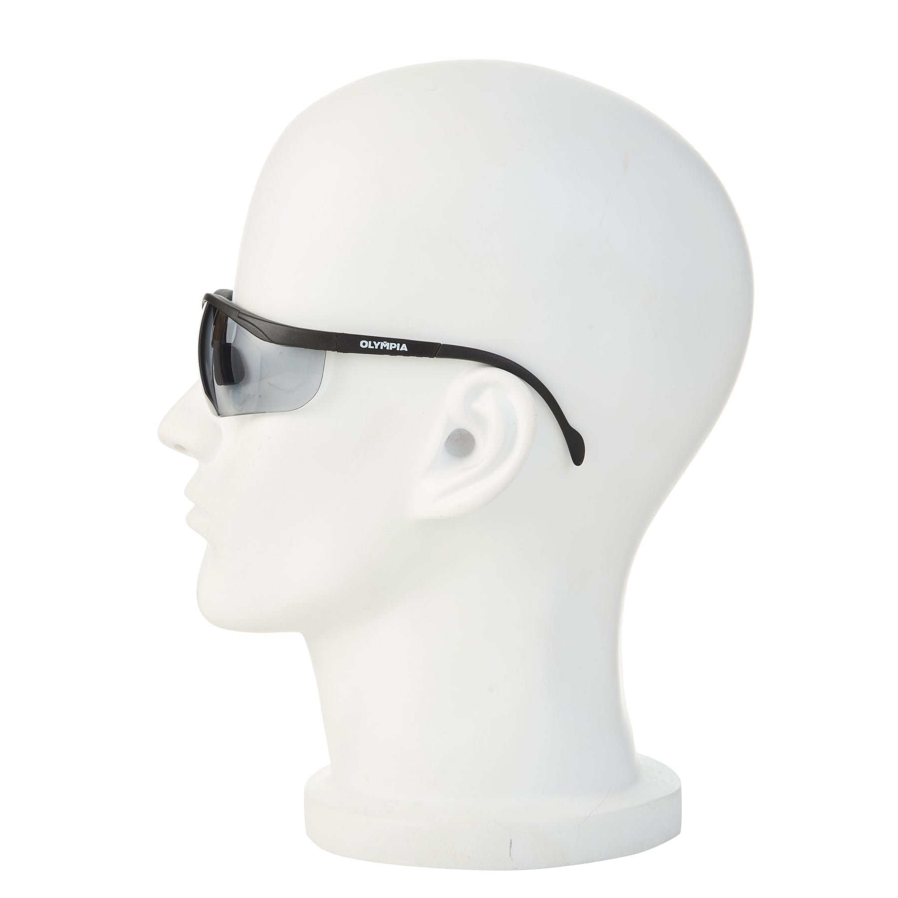 Half-Frame Safety Glasses, I/O Light Smoke, Anti-Scratch, Anti-Fog, Adjustable Arms, Black