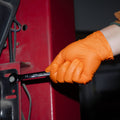 Disposable Nitrile Gloves, 8 mil, Diamond, Orange, S/7, 100 count