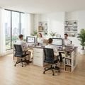 Double Workstation, White