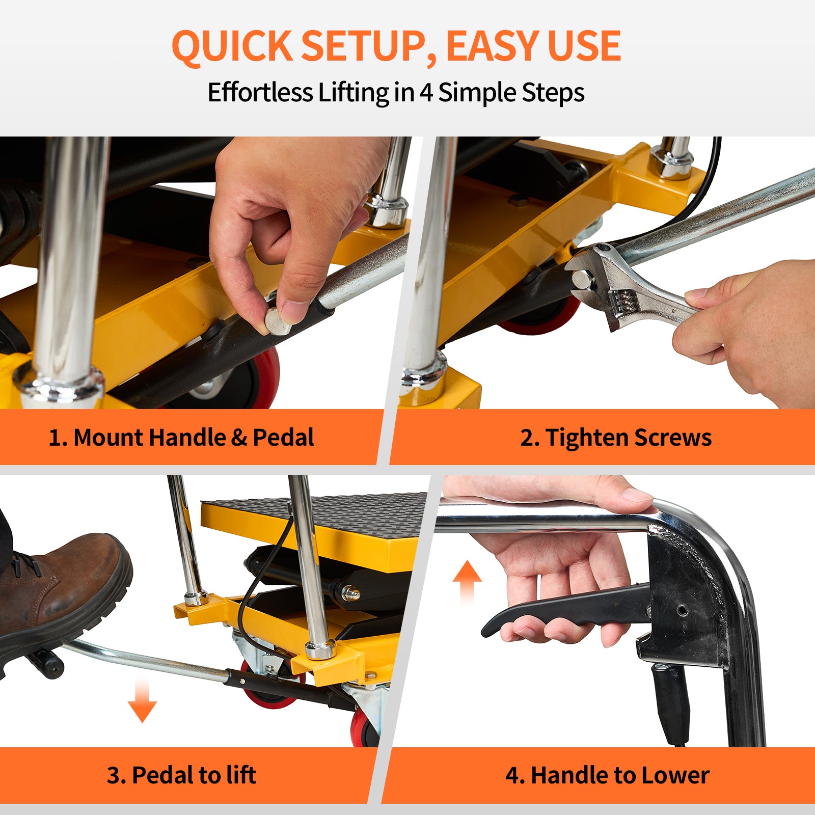 Hydraulic Lift Table Cart
