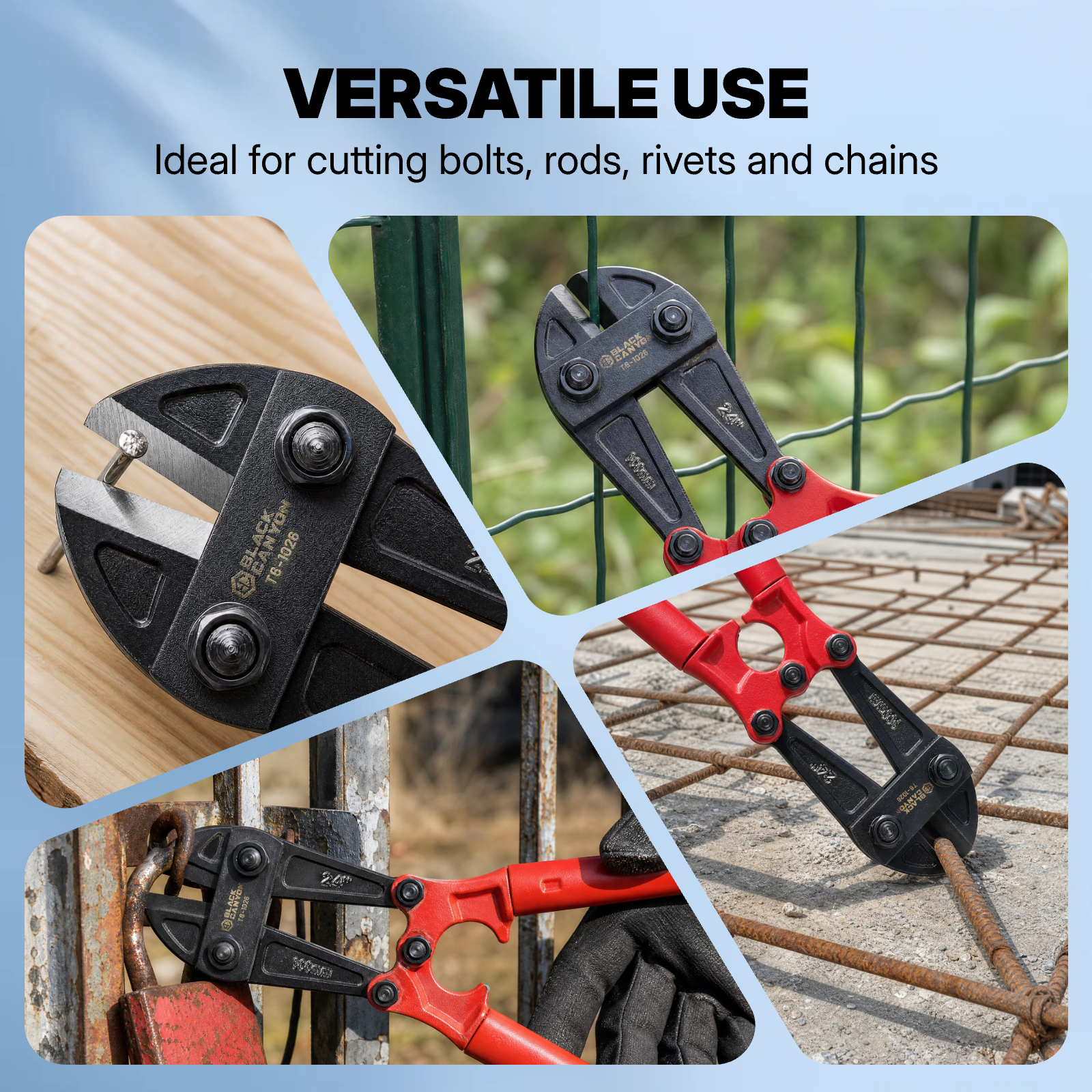 Heavy-Duty Bolt Cutter, 24" Length