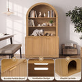 NORTHSKY Cat Litter Box Furniture with Shelves, Fits Most Cat Litter Boxes