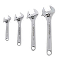 8 in Adjustable Wrench, 1-3/16 in Jaw Capacity, Chrome Finish