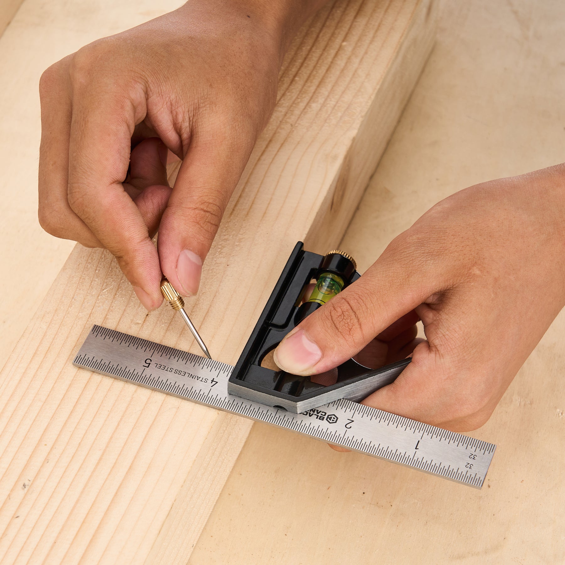 6 in Combination Square, Stainless Steel