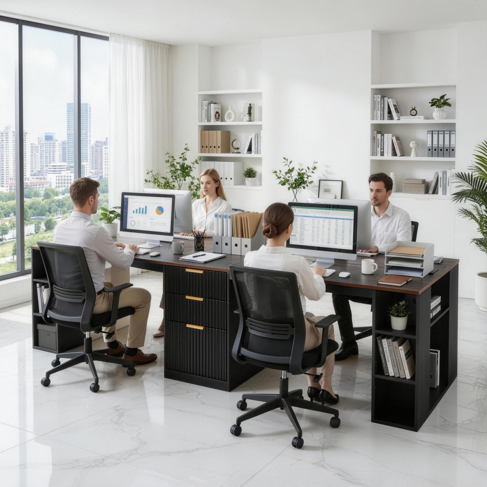 Double Workstation, Black