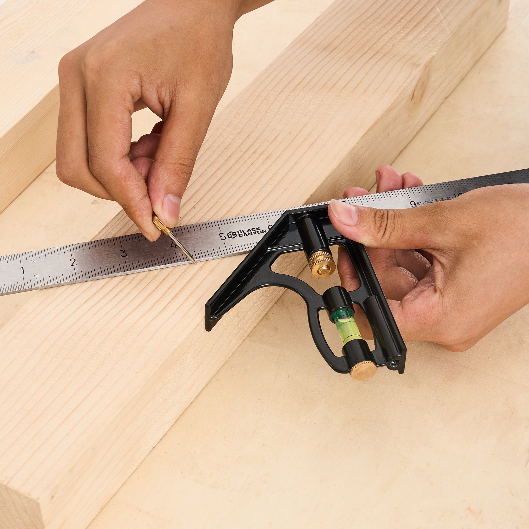 12 in Combination Square, Stainless Steel